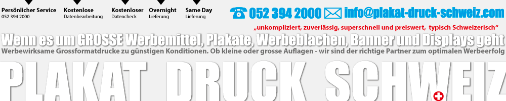 Plakat und Poster Druck Schweiz